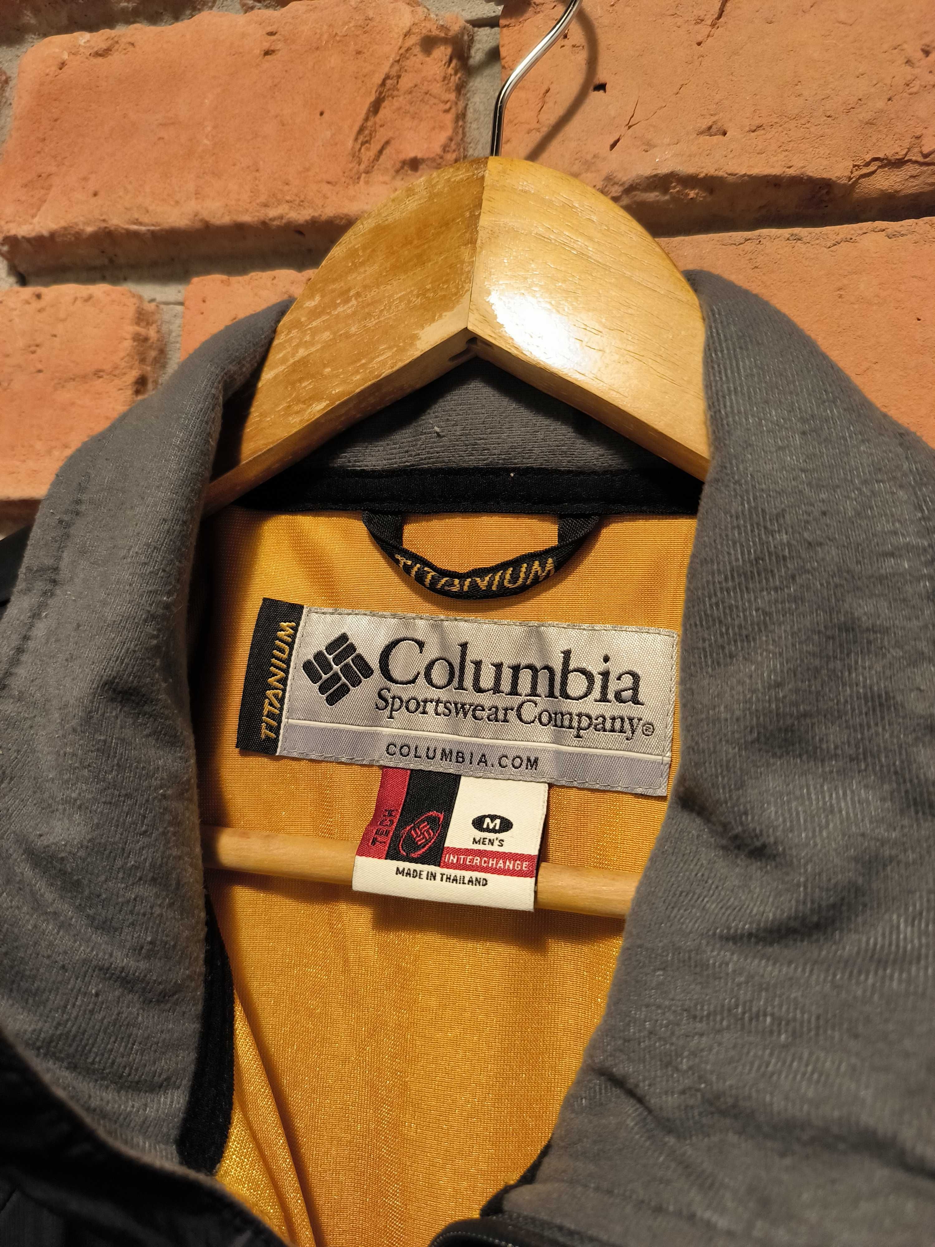 Kurtka Przejściowa Jesienna Columbia Ocieplana Małe Logo Titanium