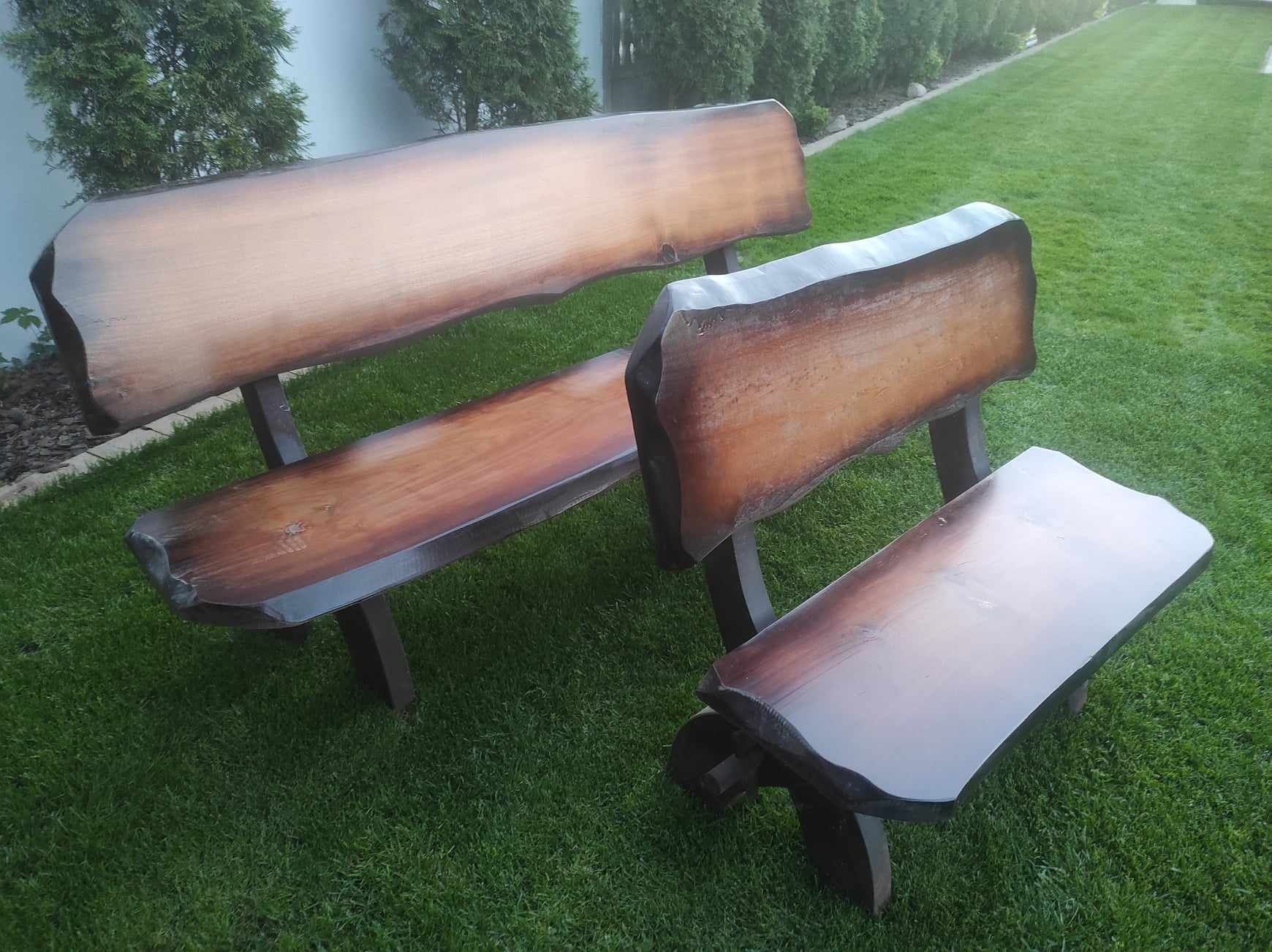Ławki ogrodowe stan idealny 2 sztuki