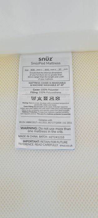 Snuzpod 3 branco + Colchão