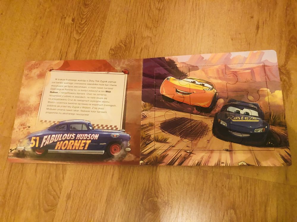 Puzzle książka Cars Zygzak Auta