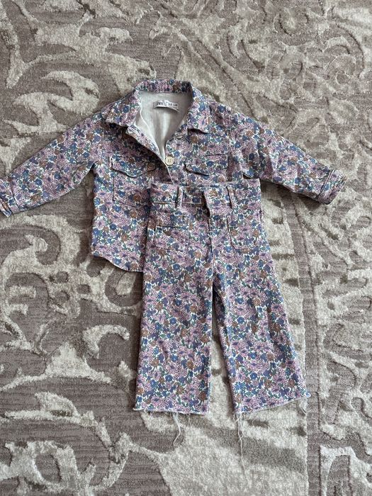Джинсовий дитячий костюм Zara 12-18 міс