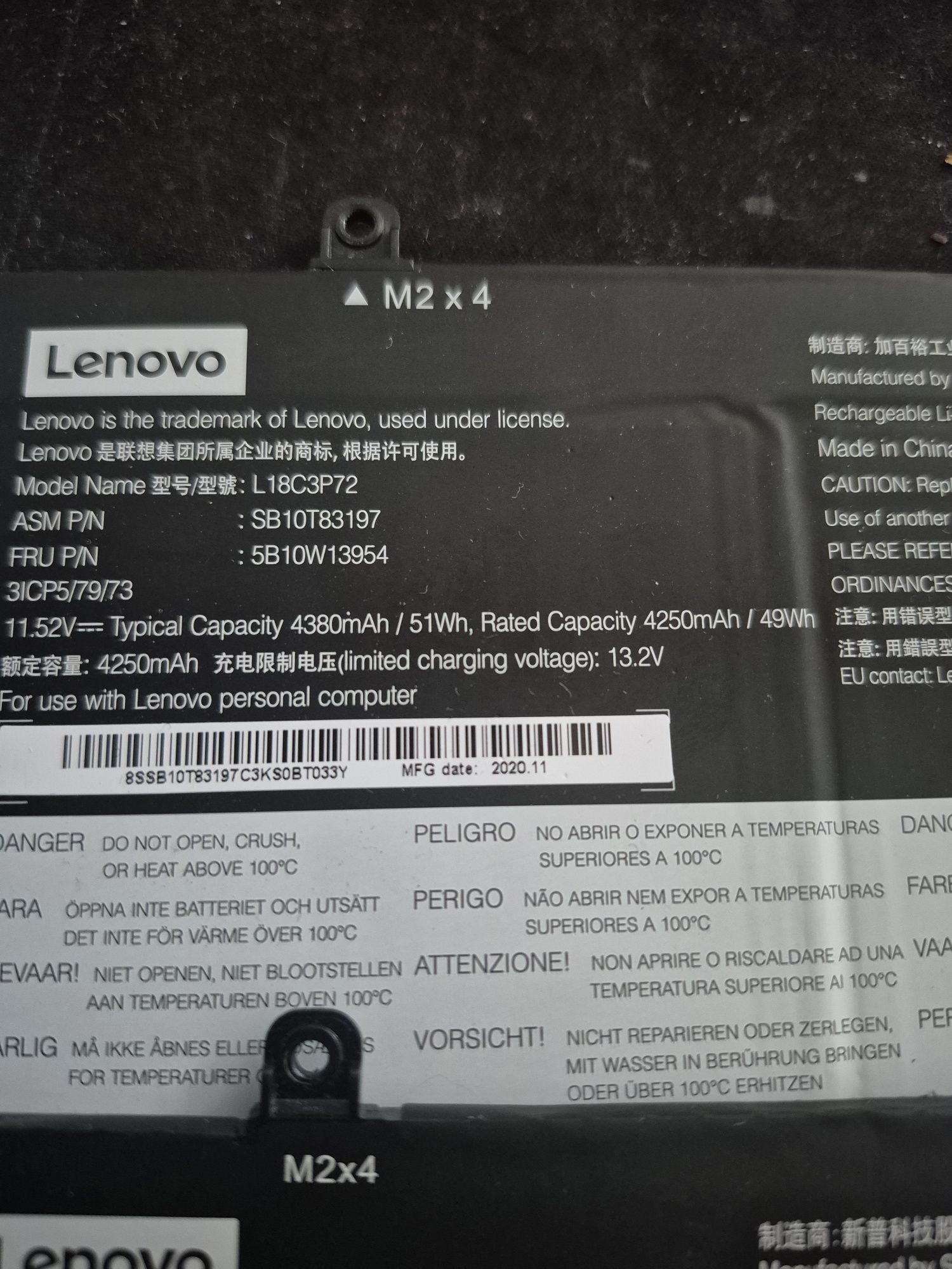 Oryginalna bateria lenovo ThinkPad T490,T495,P43s,T14,P14s