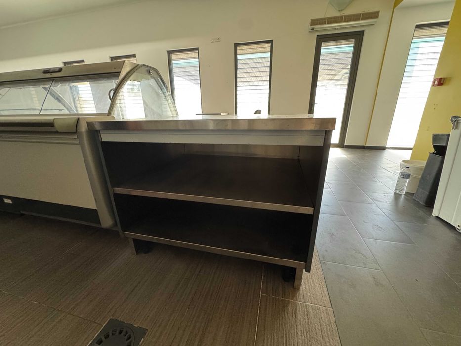 Bancada de Trabalho em Inox com Prateleiras - 94x110x65 cm