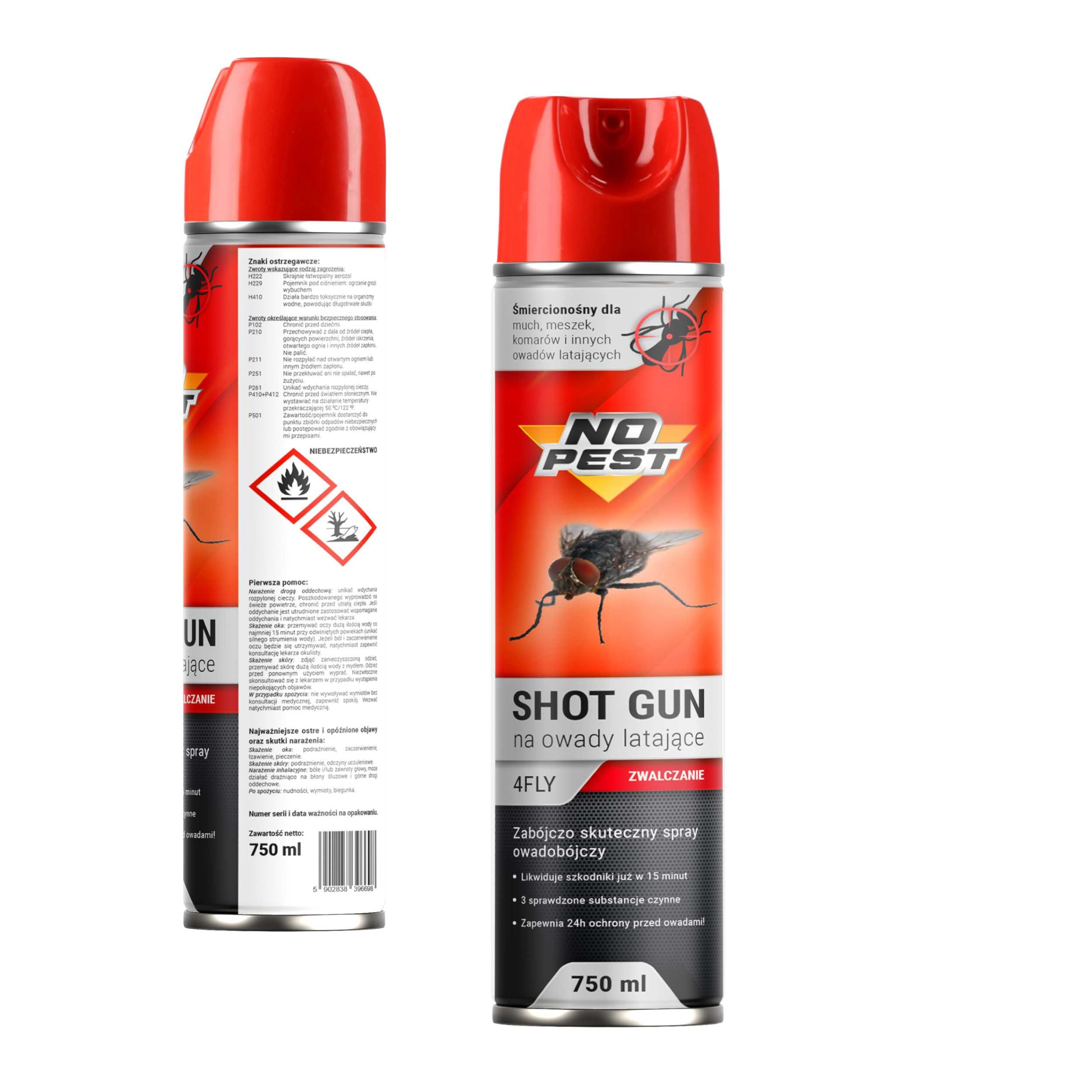 Spray na muchy i komary No Pest Shot Gun 750ml