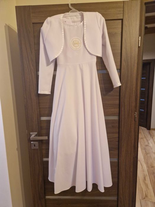 Sukienka komunijna 140+torebka+buty+bolerko