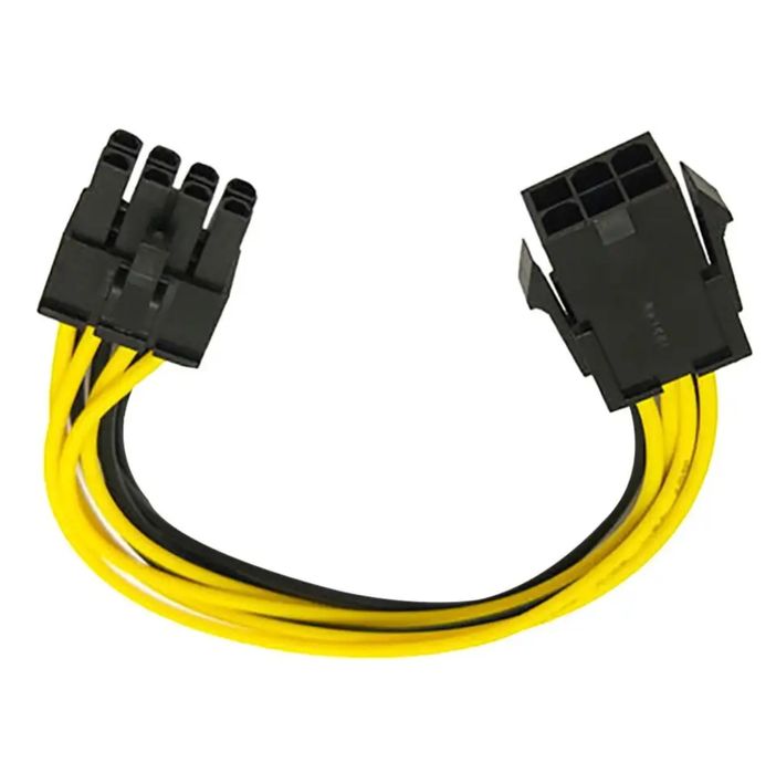 Перехідники VGA PCIe 6pin To 8pin для відеокарти, Нові, Оптом.