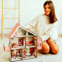 Ляльковий будиночок з дерева для lol з меблями і ліфтом