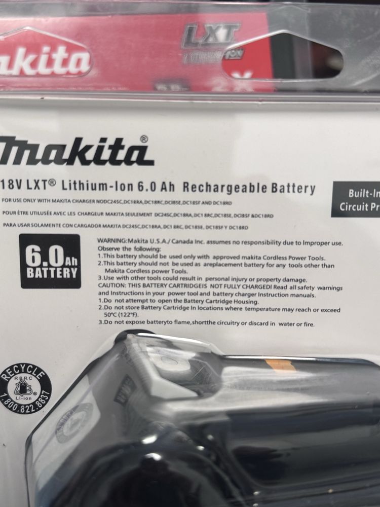 Bateria Makita 6 AH  18 V