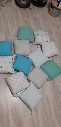 Разноцветные бортики-подушки для детской кроватки защита в кроватку