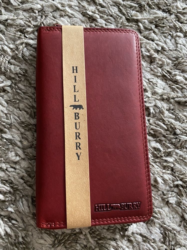Кошелёк Портмоне Hillburry из натуральной кожи. Hill Burry барсетка
