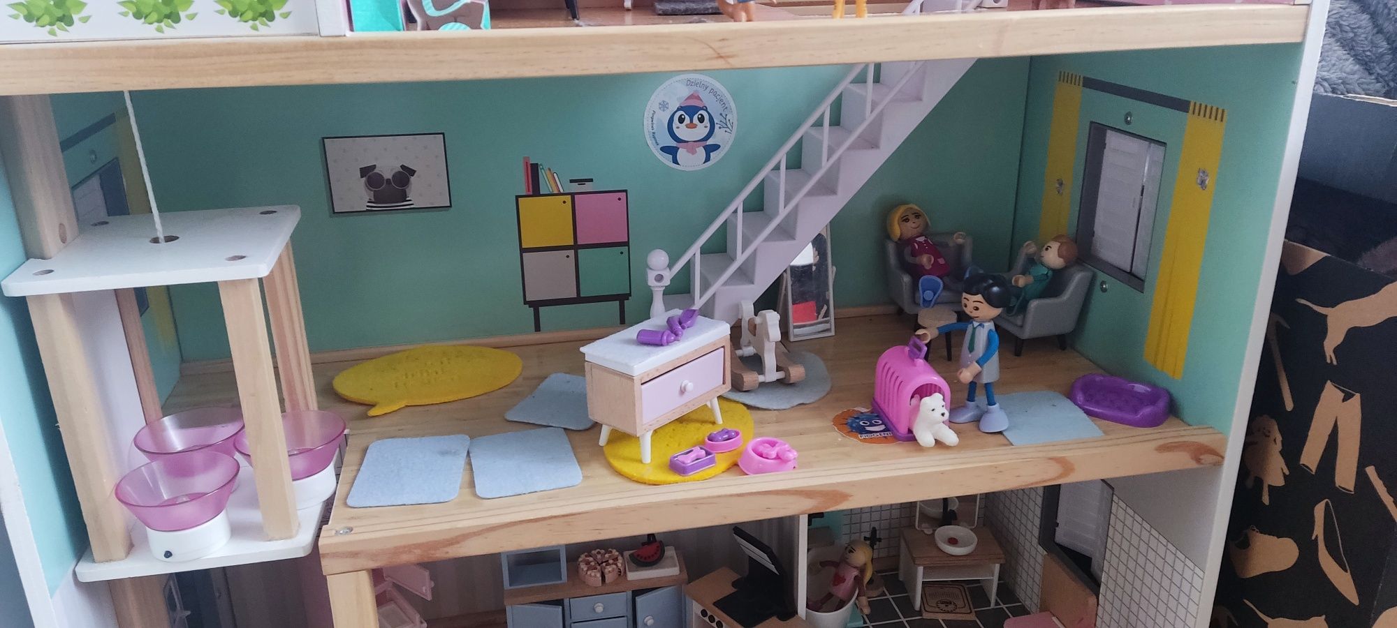 Domek dla lalek playtive lidl z dodatkowymi akcesoriami