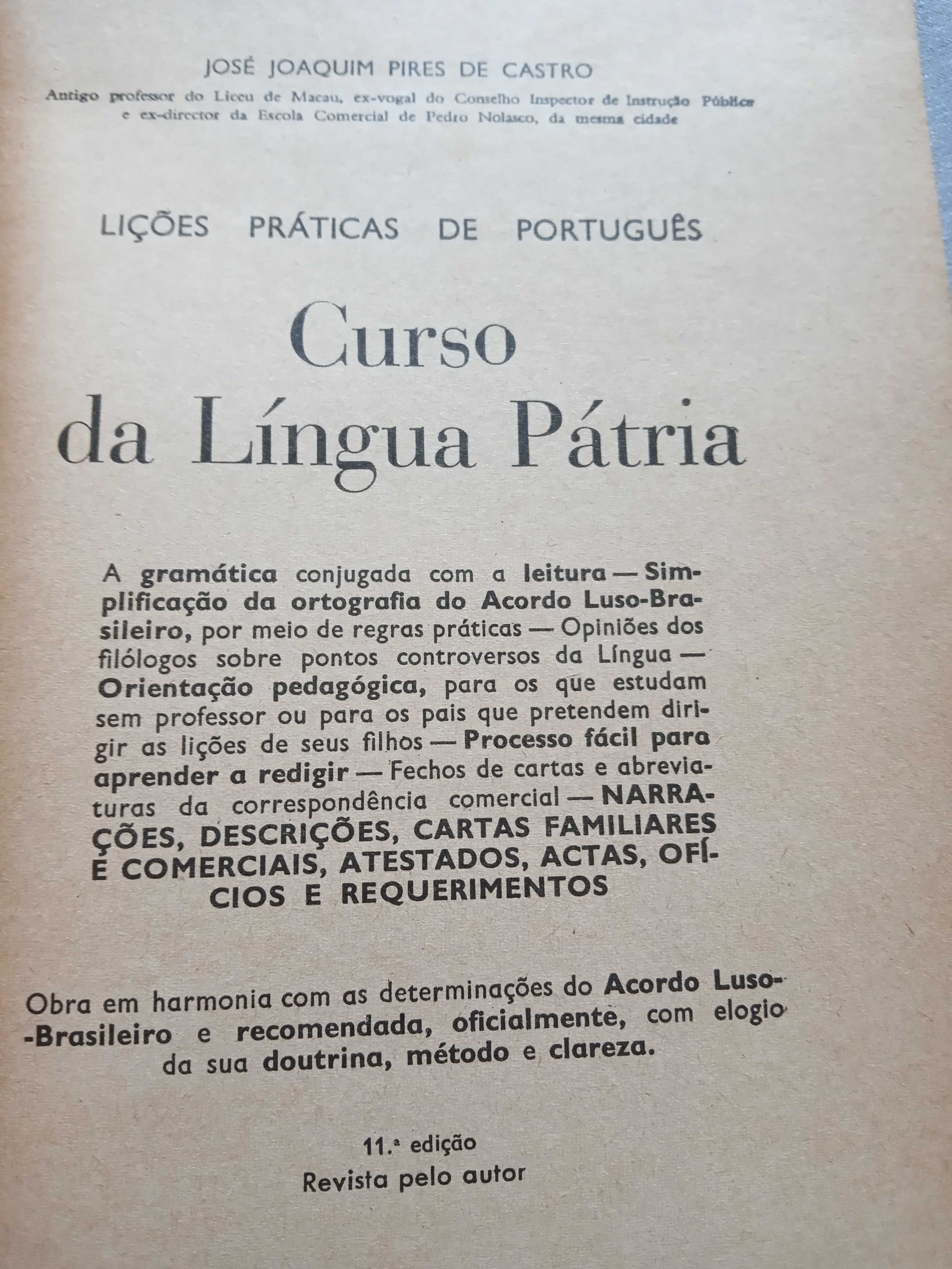Lições Práticas de Português Pires de Castro 11 edição ENP