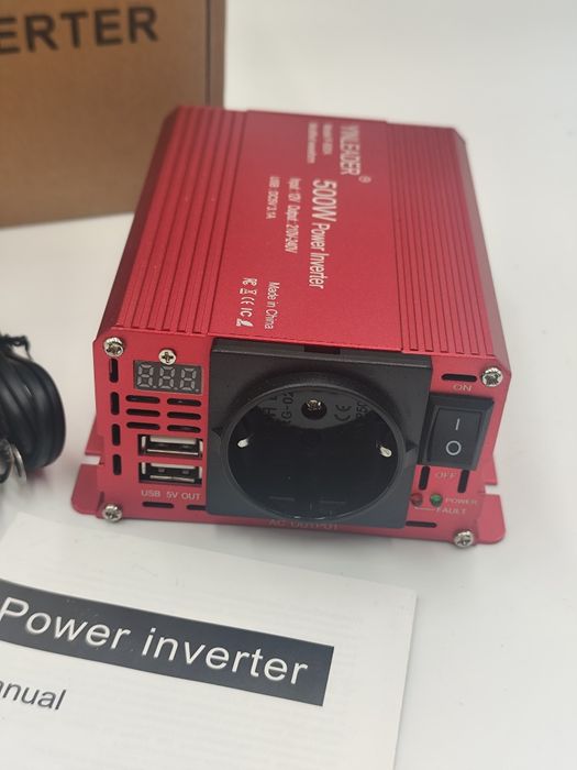 Przetwornica napięcia Yinleader 500W nowa z zestawem
