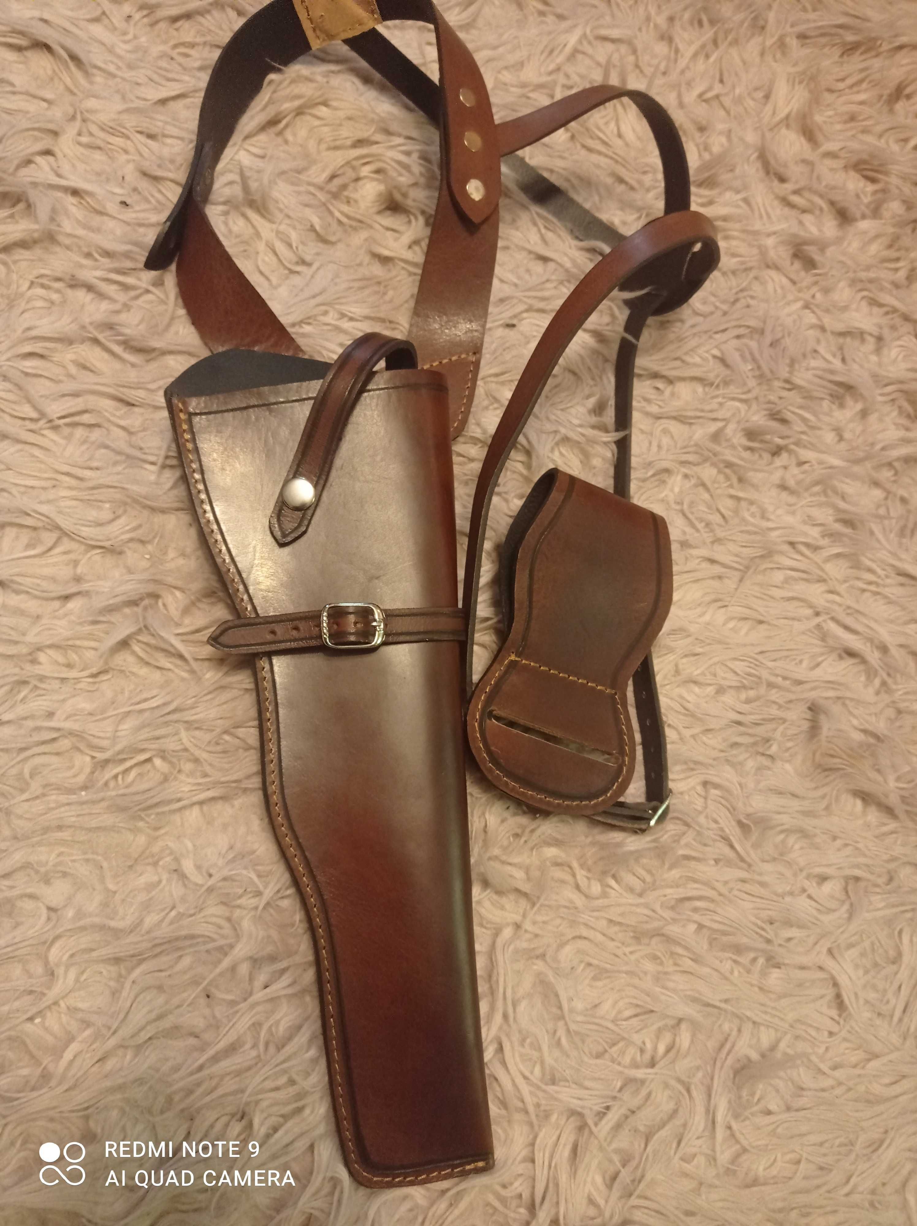 kabura na rewolwer czarny proch szelki Colt Walker
