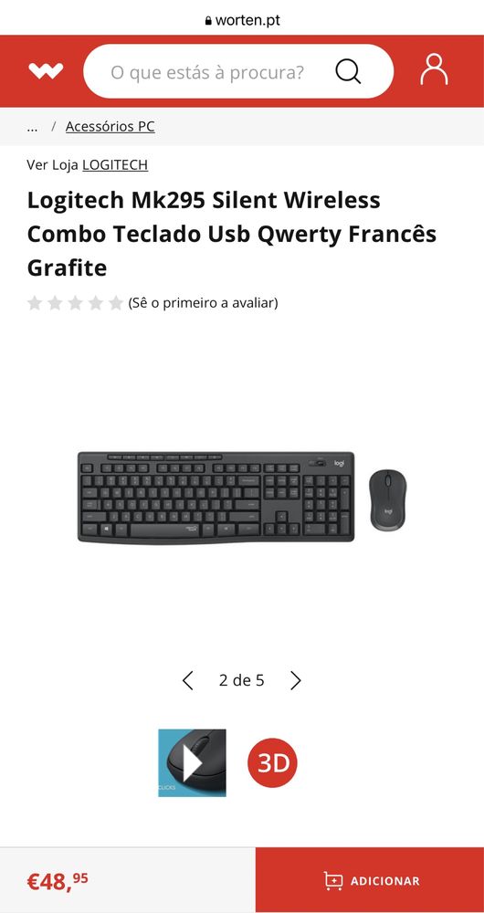 Teclado  E Rato Wireless Novo A Estrear Na Caixa Logitech