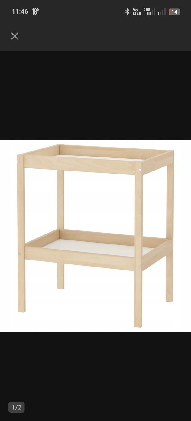 Łóżeczko białe, drewniane + przewijak Ikea ++ dodatki