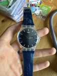 Swatch Classic Transparent – granatowy pasek, szwajcarska precyzja