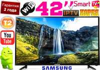 Телевизор 42" Samsung SmartTV LED! IPTV, Android 13, T2, WIFI, USB