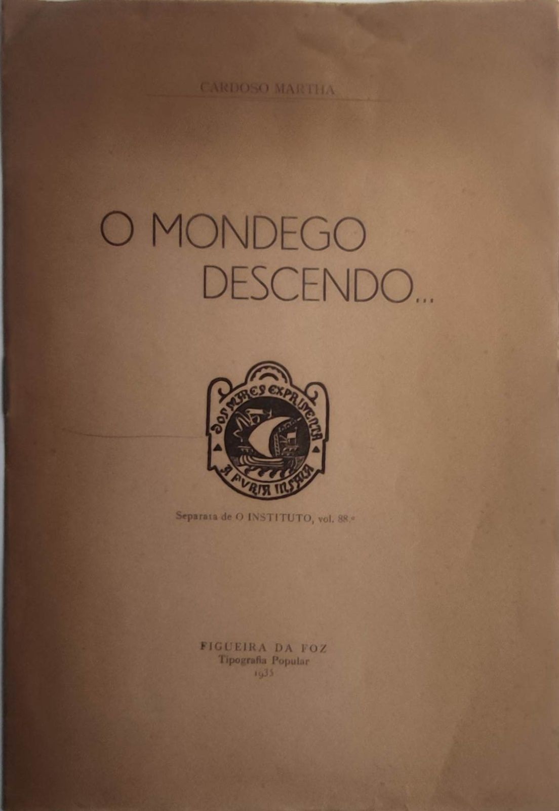 Livro - P-FF - O Mondego Descendo .. - Cardoso Martha - F da Foz