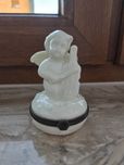 Puzderko pudełko anioł porcelanowy