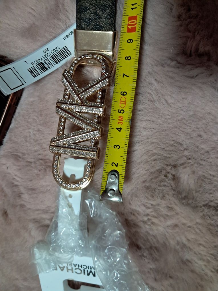 Michael Kors pasek twist belt dwustronny logowany monogram skórzany re