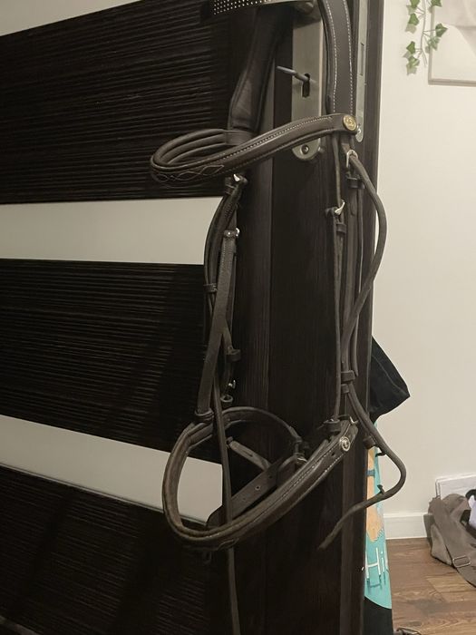 ciemnobrązowe ogłowie prestige