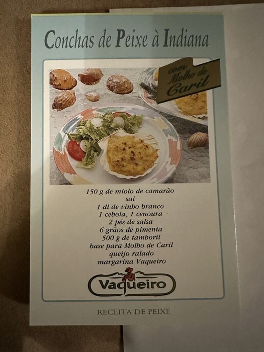 Fichas antigas culinária da Vaqueiro