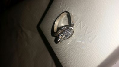 Серебряное кольцо (камень кубический цирконий)