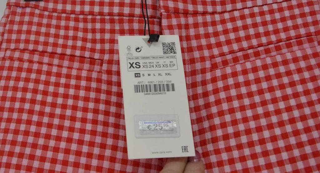 Spodnie w kratkę Zara XS nowe