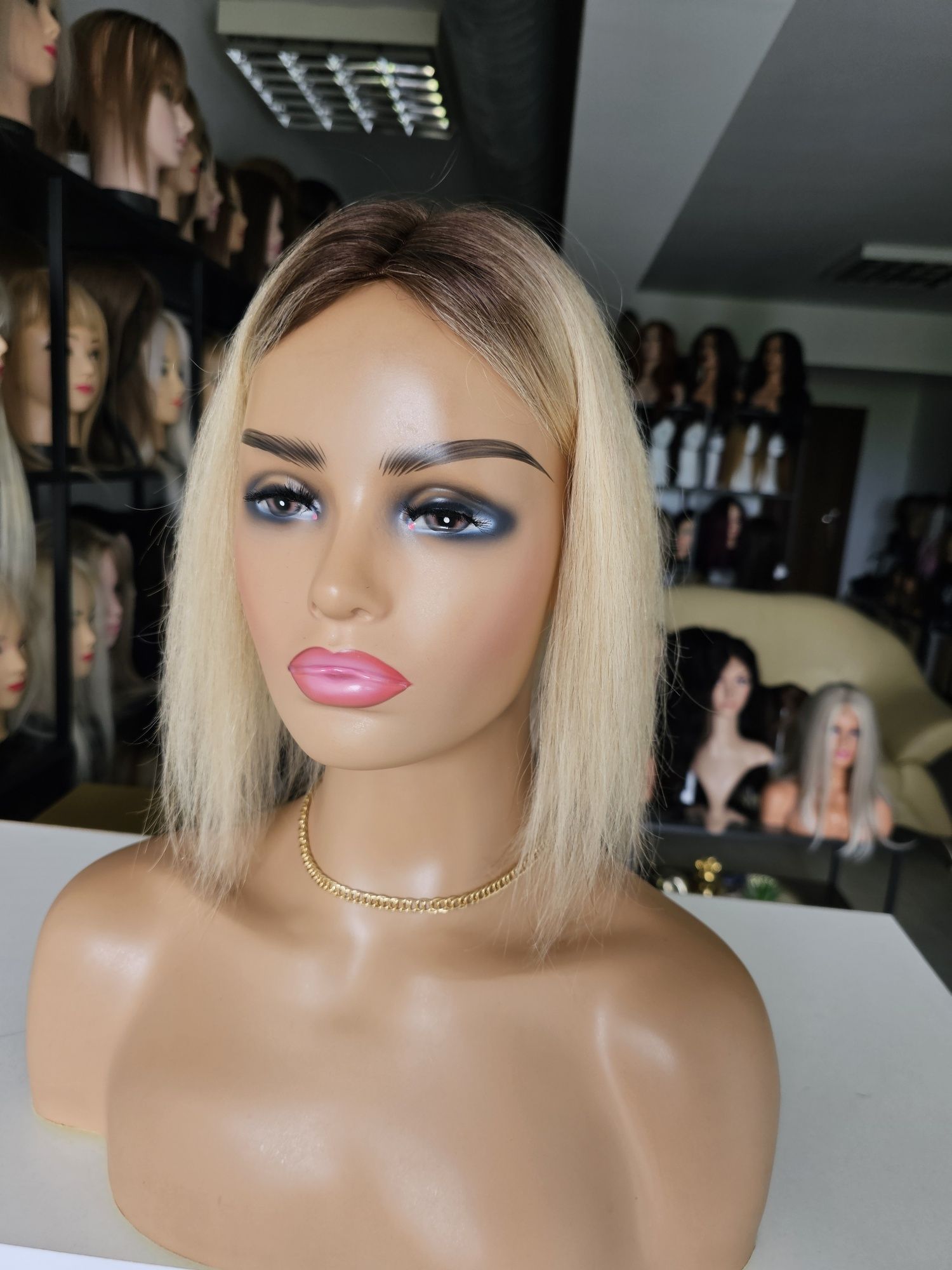 Topper z włosów naturalnych Monika blond z odrostem uzupełnienie