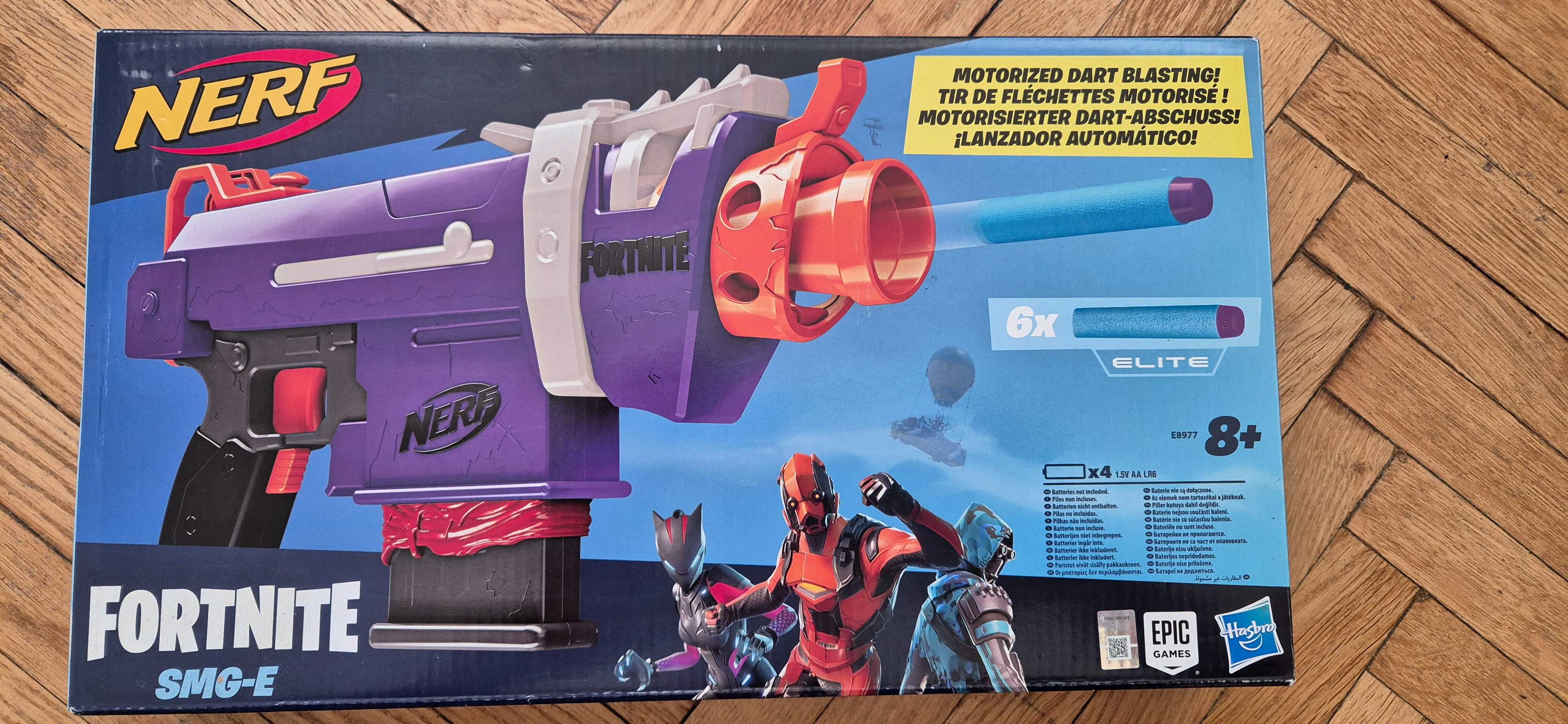 Nerf Fortnite Smg-E NOWY 6 strzałek