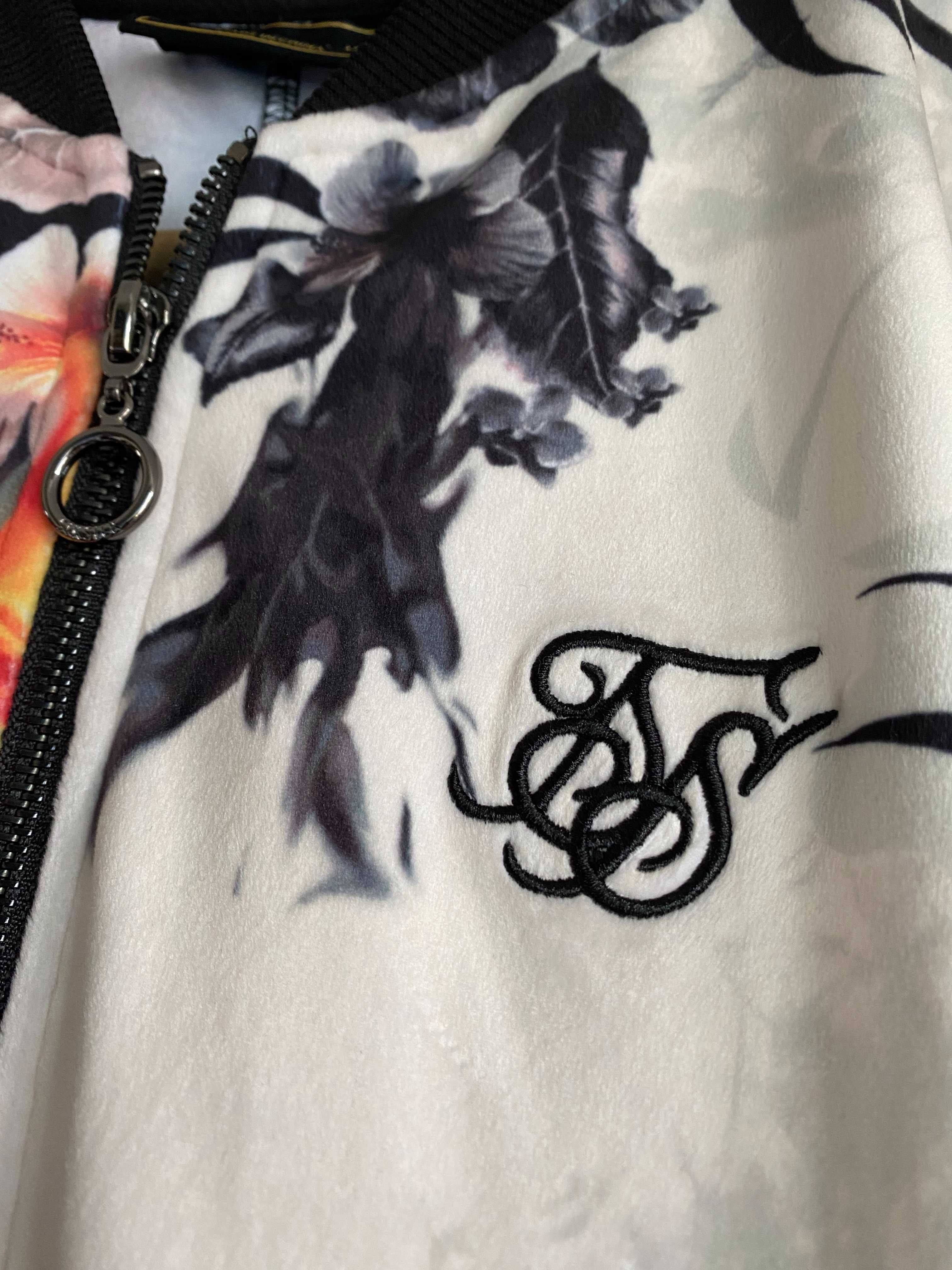 Piękna bluza bomberka w kwiaty Siksilk M/L / NOWA