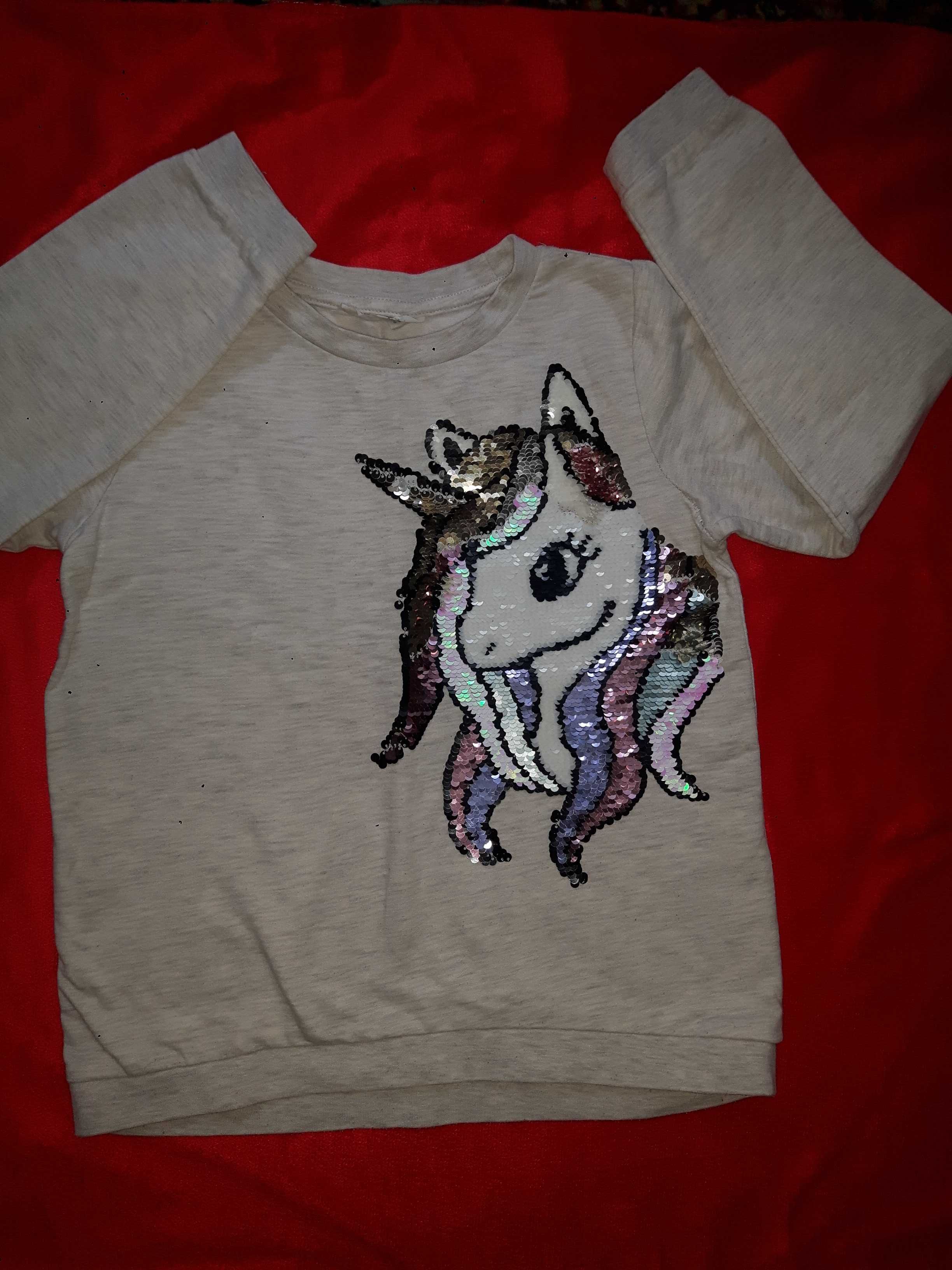 Bluza z jednorozcem r.122/128