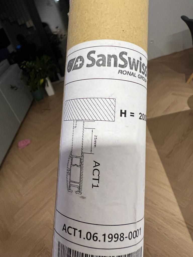 SanSwiss Annea/Solino Profil poszerzający o 25 mm czarny mat