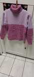 Sweter vintage warkocz Liliowy s