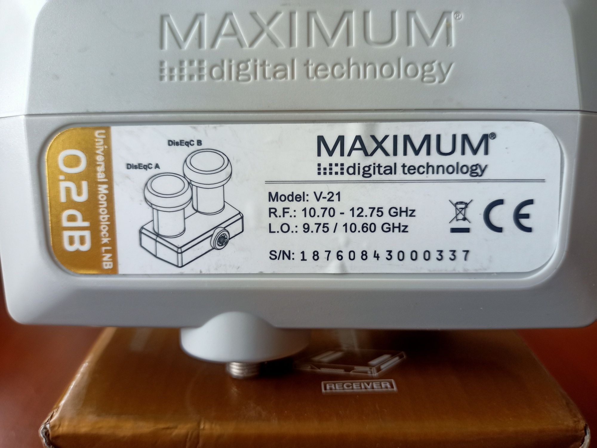Konwerter Maximus Single Monoblock 2x SAT HotBird + Astra