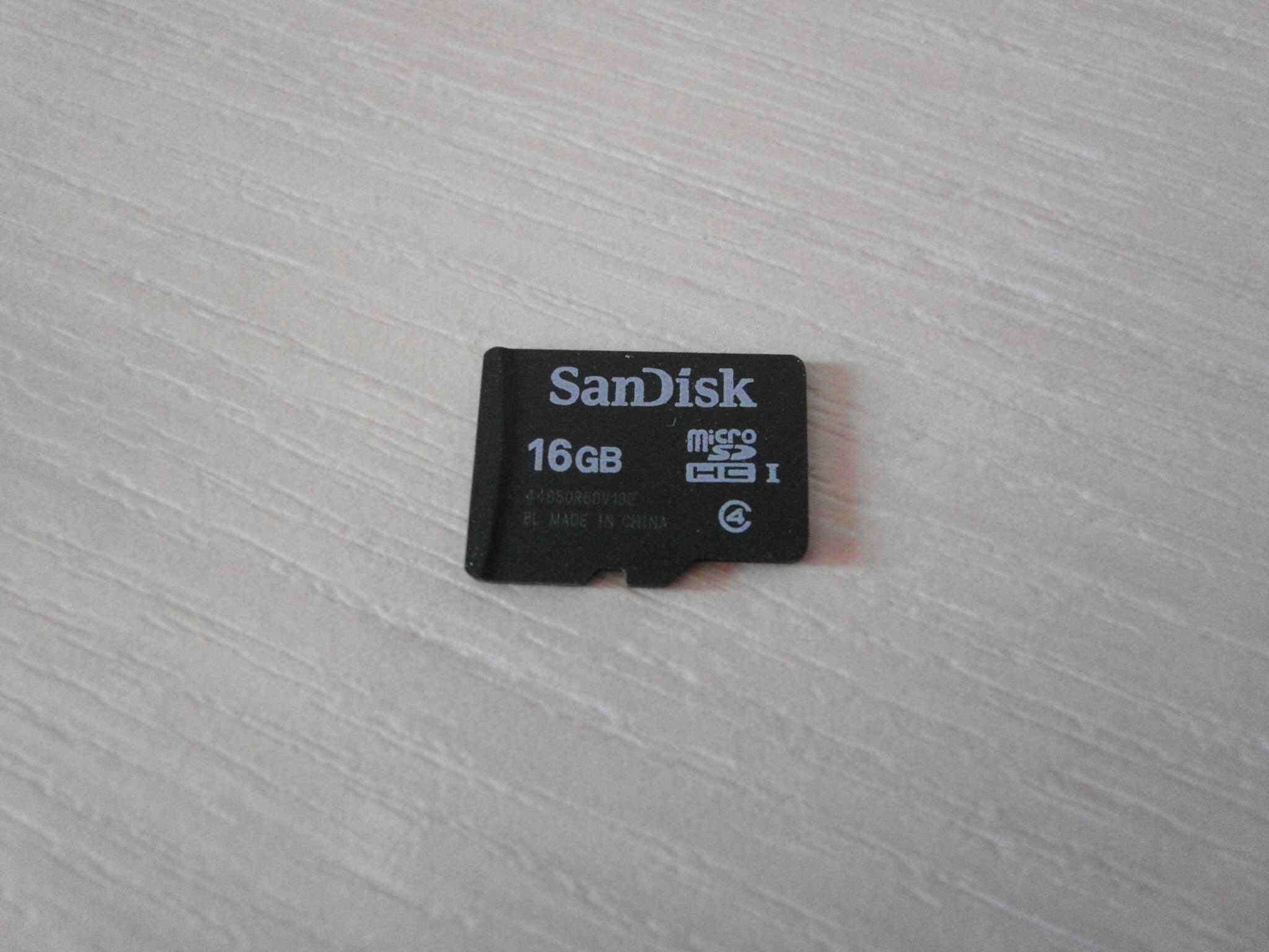 Карта памяти microSD на 16Гб