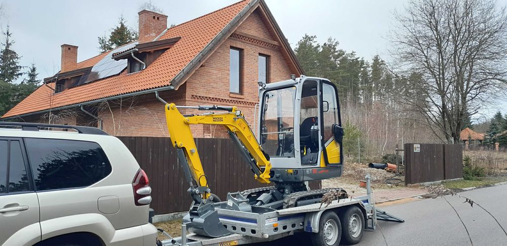 MINIKOPARKA 2t Przyłącza Wodno-Kanalizacyjne Wiertnica 25/35cm głęb.2m