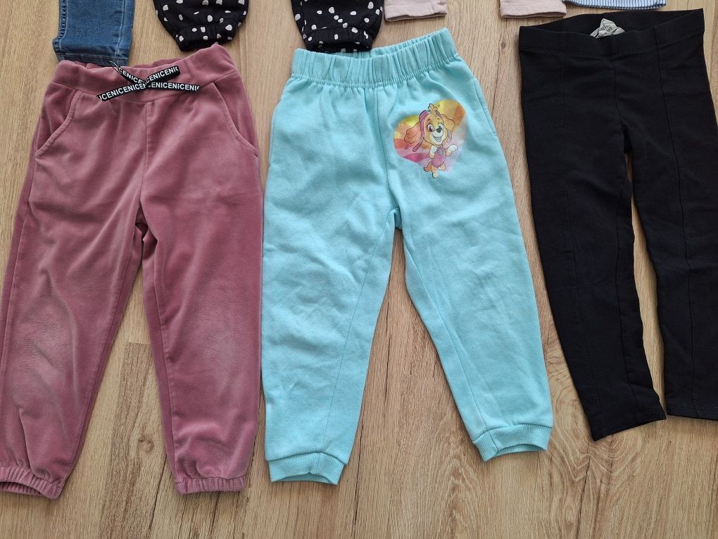 Zestaw 7 szt spodnie rozmiar 110 h&m kappahl mayoral skye