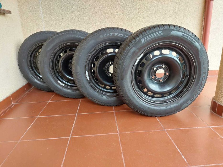Koła felgi stalowe citroen c5 16 cali, 5x108, opony zimowe Pirelli