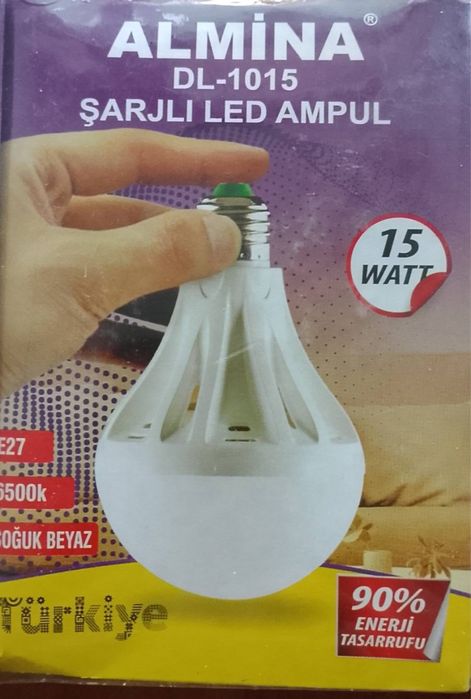 ‼️Акумуляторна лампочка‼️Аварійна на батарейках 15/20/30W с зарядкою