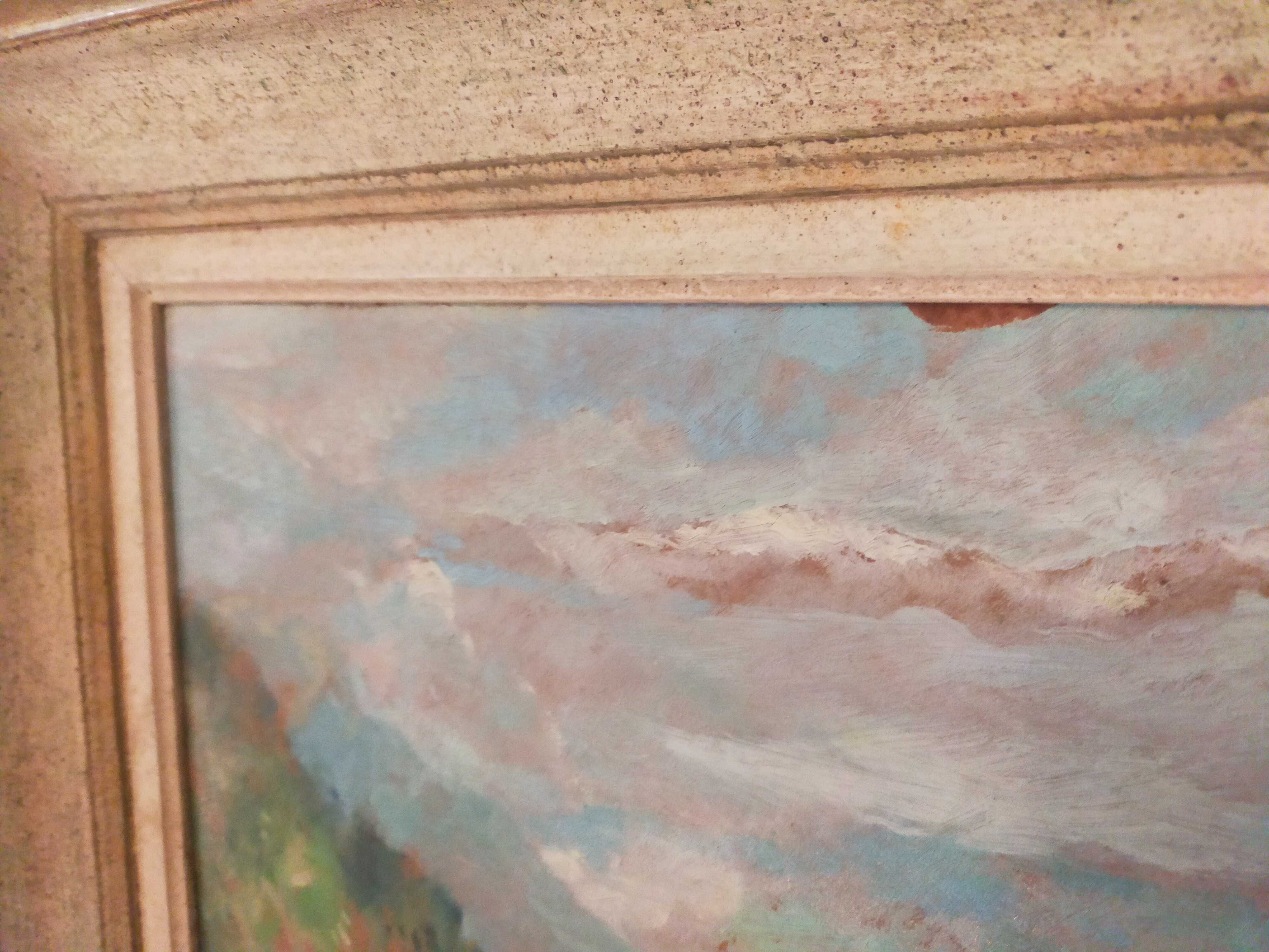 Quadro - Pintura a óleo - moldura