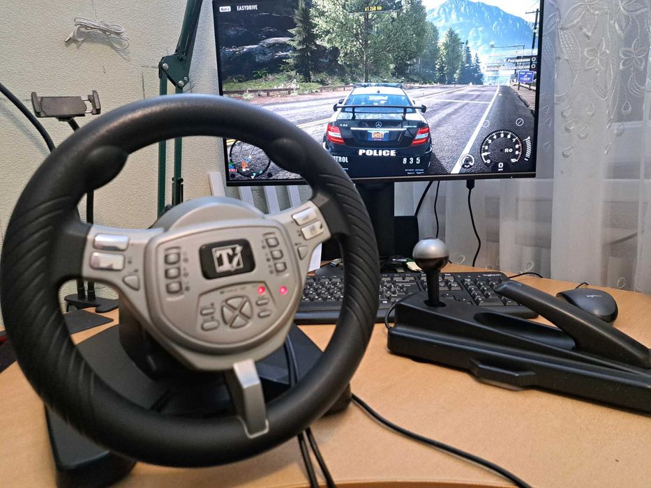 Ручник+коробка передач,Игровой руль для ПК,та PS,iгрове кермо+ВИДЕO