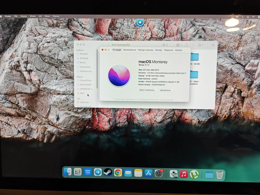 Najmocniejszy iMac 2011 27 cali A1312 SSD, i7, NVIDIA 4gb