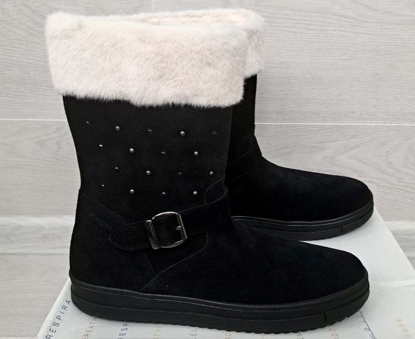 Сапоги утеплані Geox 39-25-25,5 шкіра/вовна