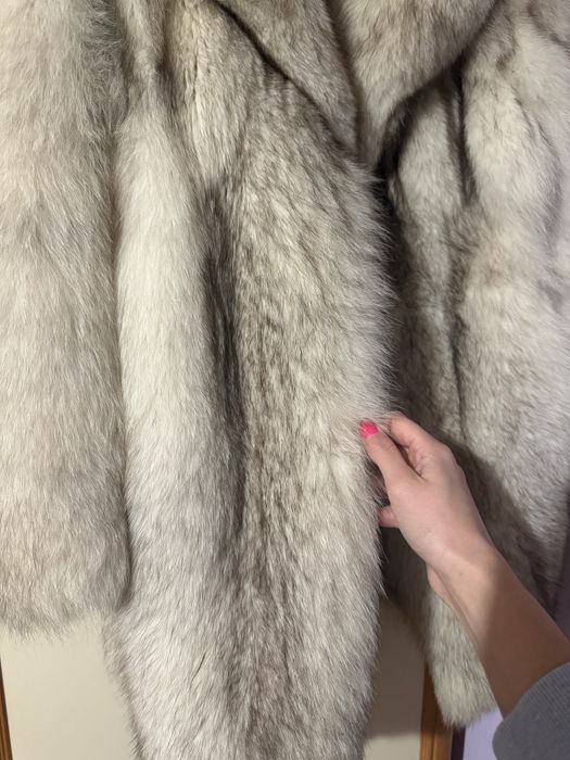 Naturalne futro z lisa + szal z lisa komplet naturalny