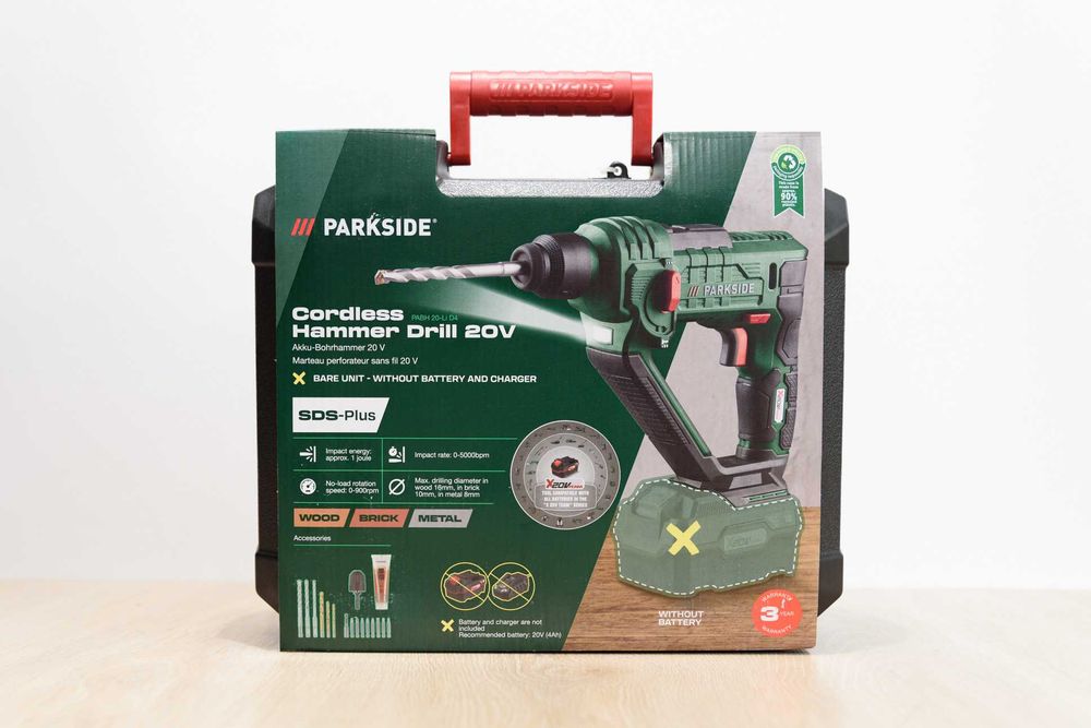 NEW! Акумуляторний перфоратор PARKSIDE PABH 20-Li D4 / дрелька