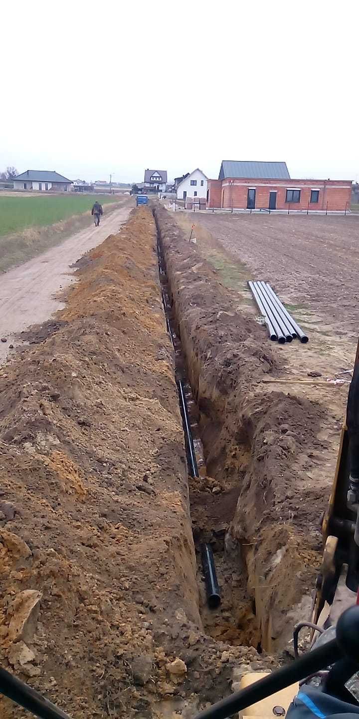Minikoparka, Drenaże, Przyłącza, Deszczówka,Oczyszczalnie,Przeciski