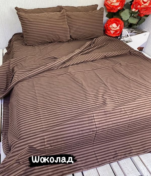Постільна білизна бязь голд люкс смужка / однотон