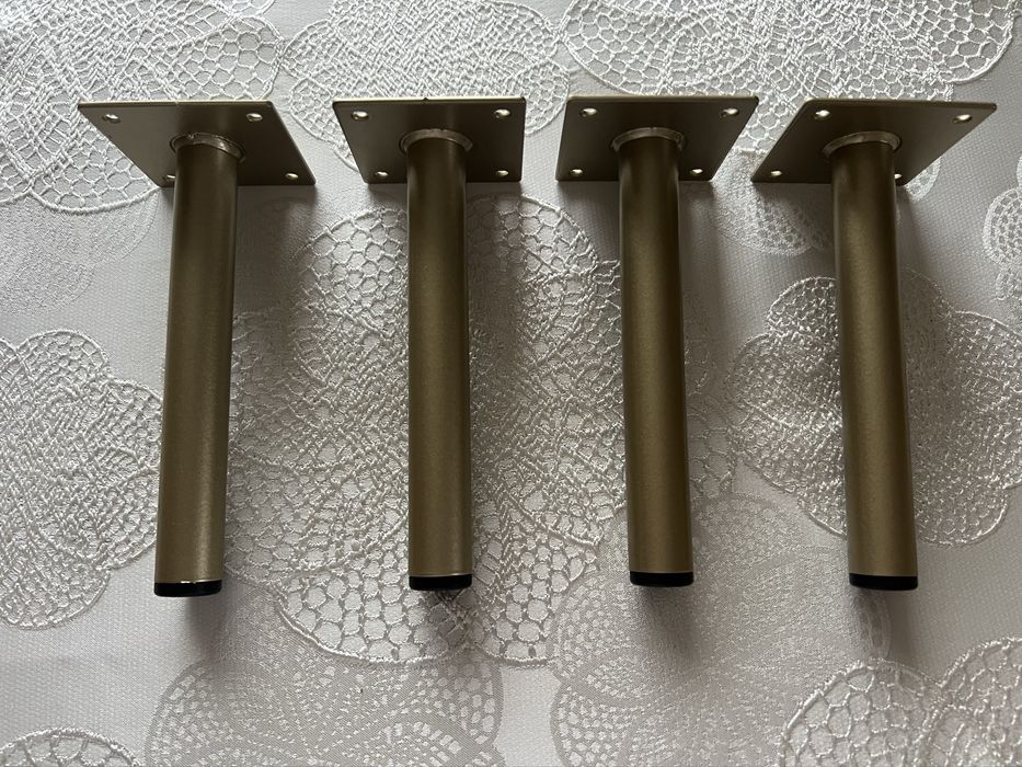 Nogi meblowe 15 cm złoto szczotkowane